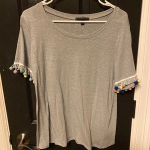 Pom Pom sleeve top